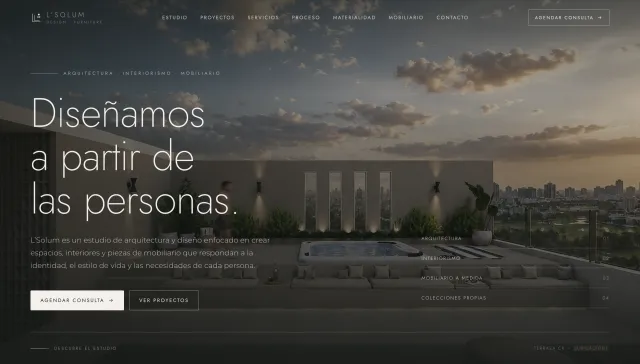 Captura de lsolum.xplain.pe — L'solum Design
