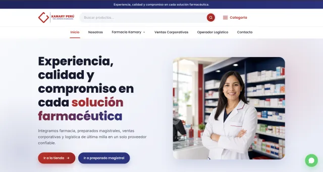 Captura de kamaryfarma.com — Kamary Perú®
